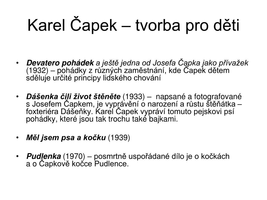 PPT - Karel Čapek PowerPoint Presentation, free download - ID:6030023