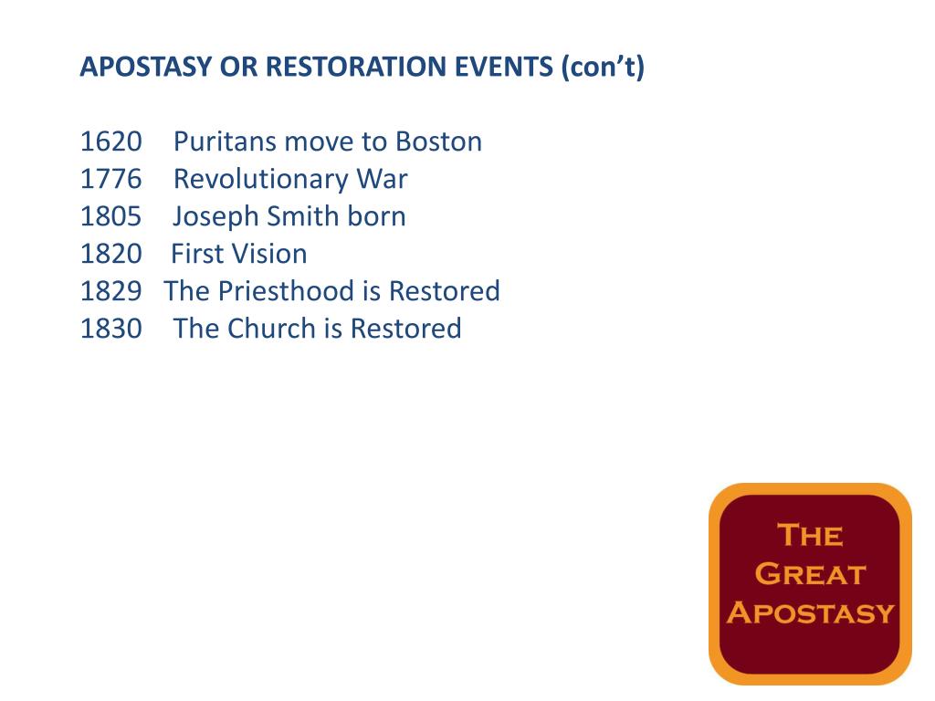 Ppt The Apostasy Powerpoint Presentation Free Download Id6031238