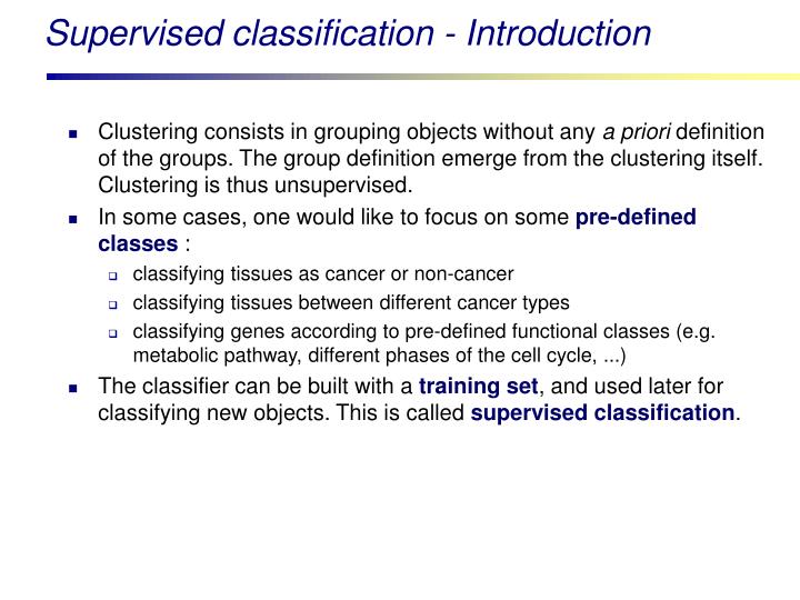 PPT - Supervised classification PowerPoint Presentation - ID:6031674