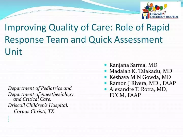 Role Of Rapid Response Team Role Of Rapid Response Team