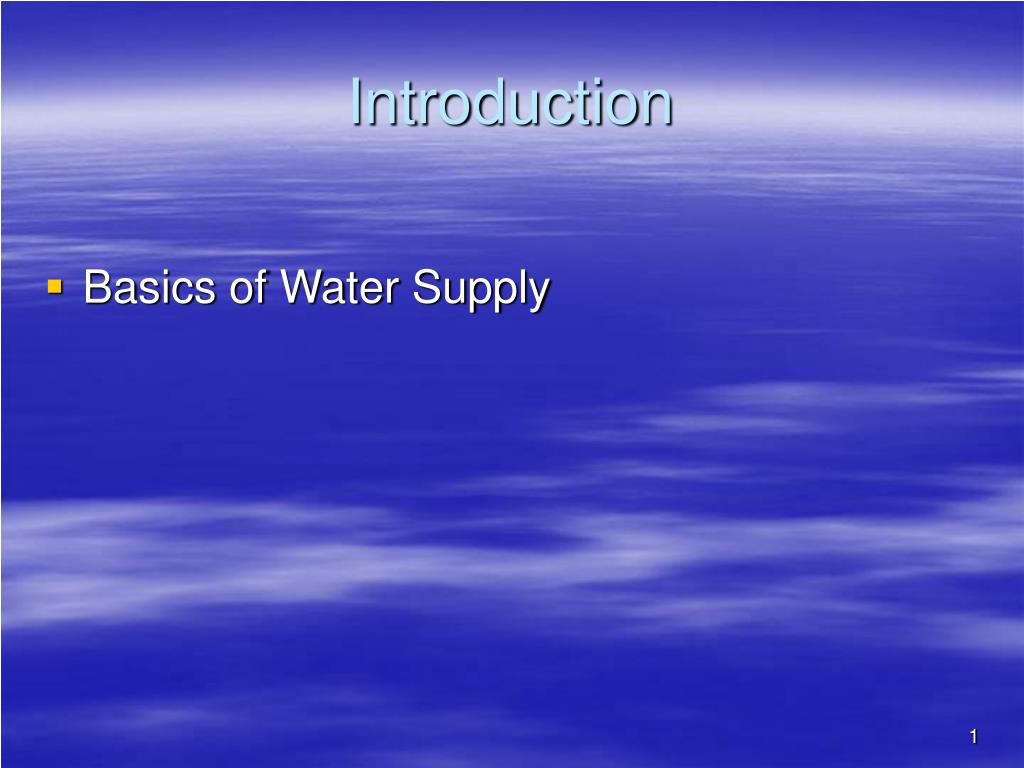 PPT - WATER SUPPLY SYSTEM BASIC OPERATIONS PowerPoint Presentation ...
