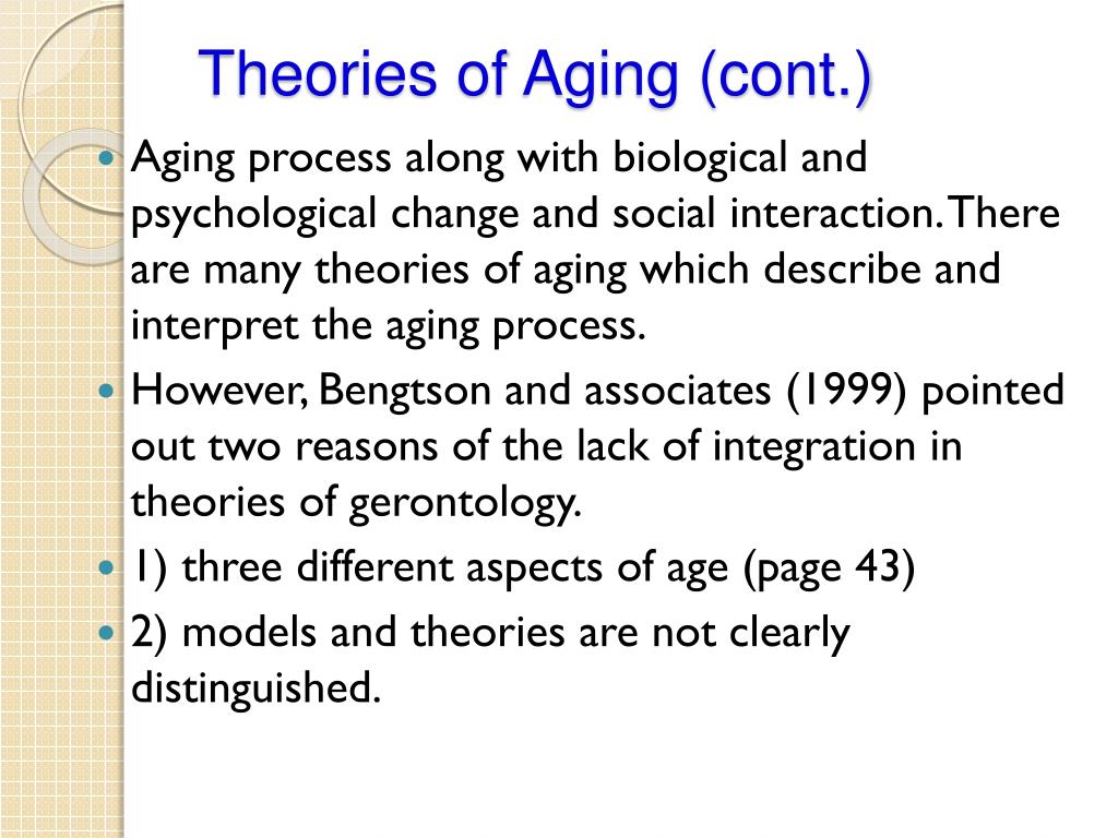 Ppt I Theories Of Aging Powerpoint Presentation Free Download Id