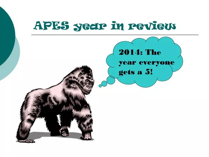 apes year in review n.