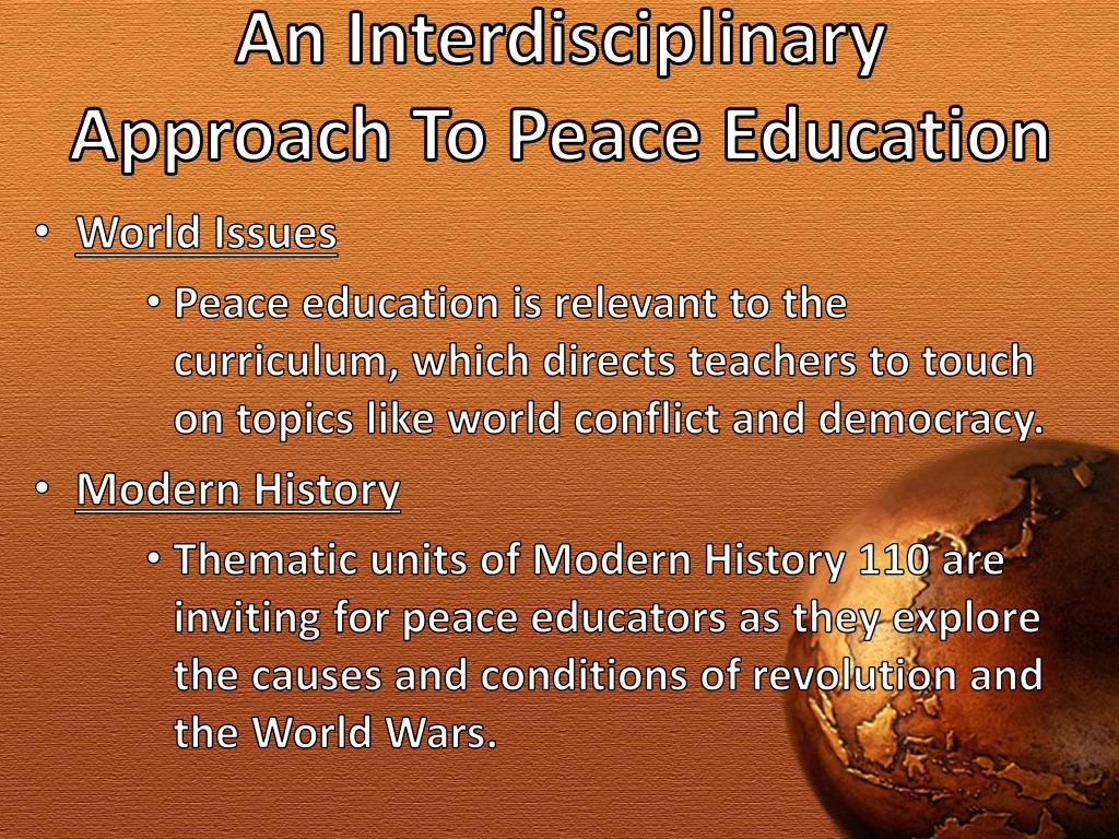 presentation on education for peace