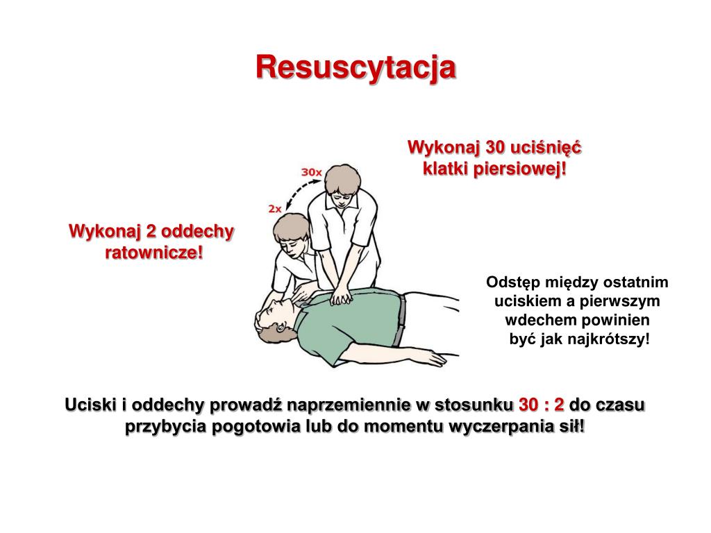 U Osób Dorosłych Resuscytacje Oddechową Zaczyna Się Od PPT - Pierwsza Pomoc Przedmedyczna Podstawowe zabiegi resuscytacyjne u
