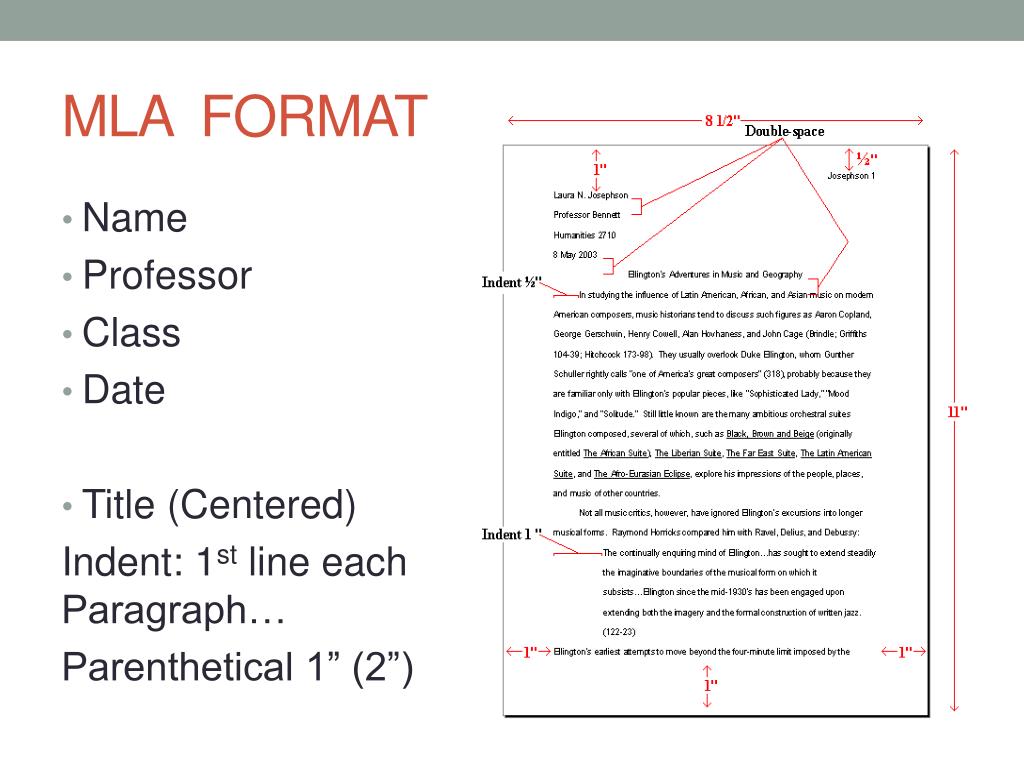 mla essay indent