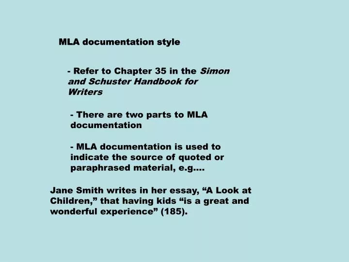 ppt mla documentation style powerpoint presentation id 6037642 mla documentation style