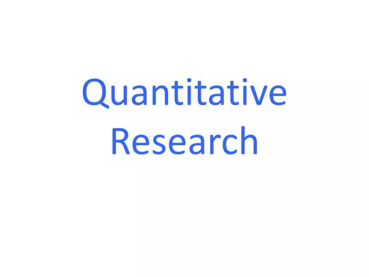chapter 3 quantitative research ppt
