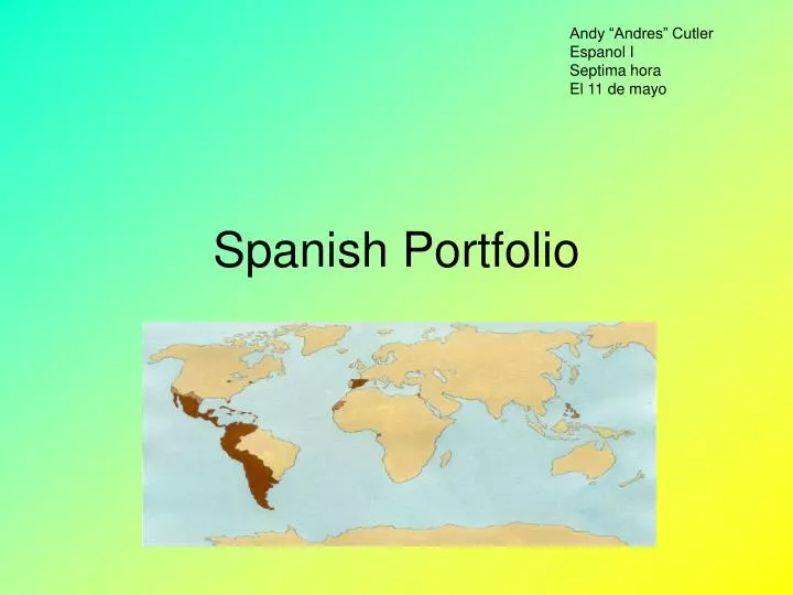 PPT Spanish Portfolio PowerPoint Presentation, free download ID6037950