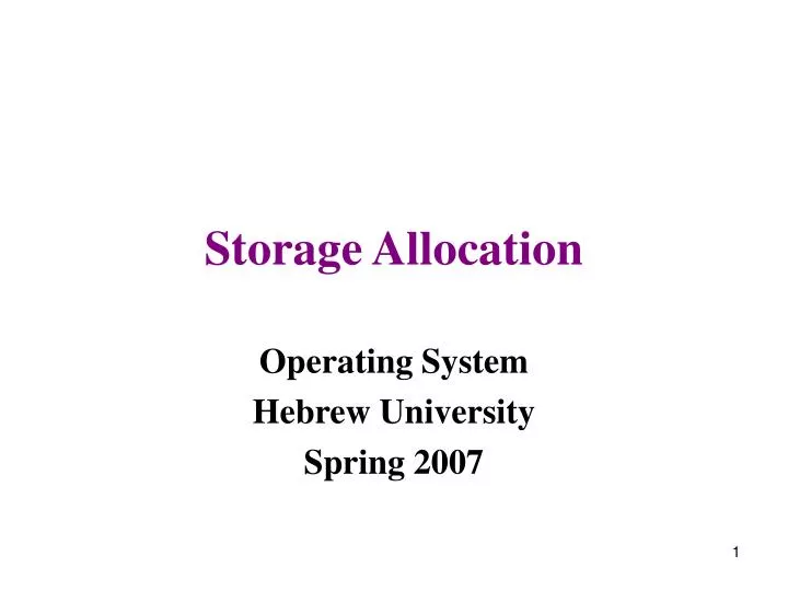 dynamic storage allocation in compiler design ppt dynamic storage allocation in compiler design ppt