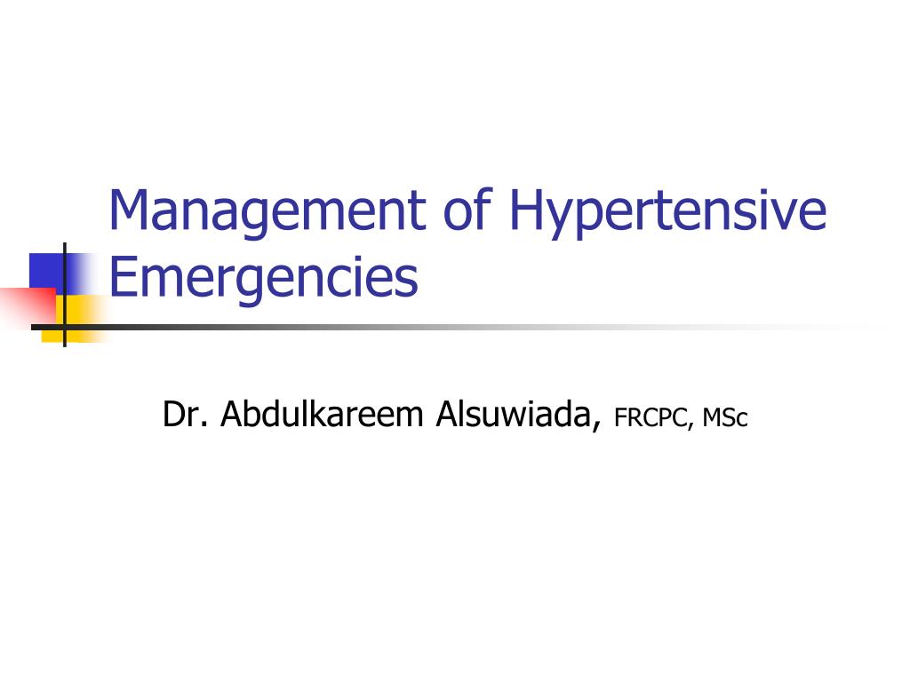 management of hypertension ppt