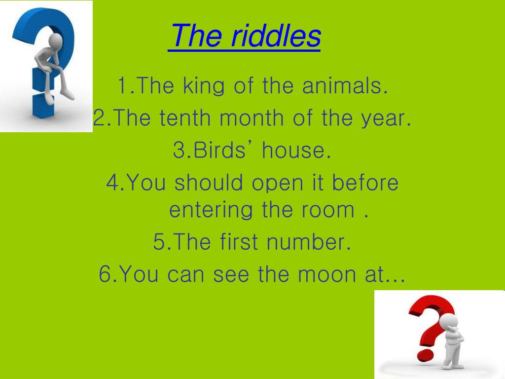 PPT - The riddles PowerPoint Presentation, free download - ID:6038577