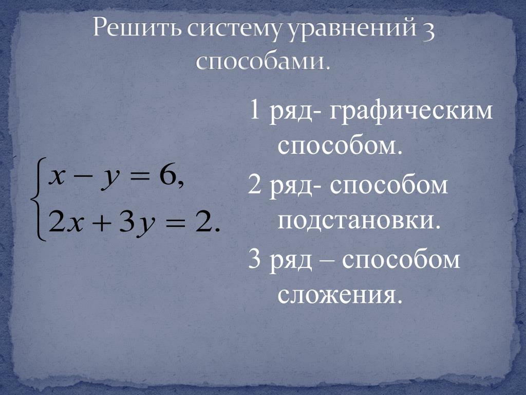 Решить систему уравнений способом подстановки 7 класс