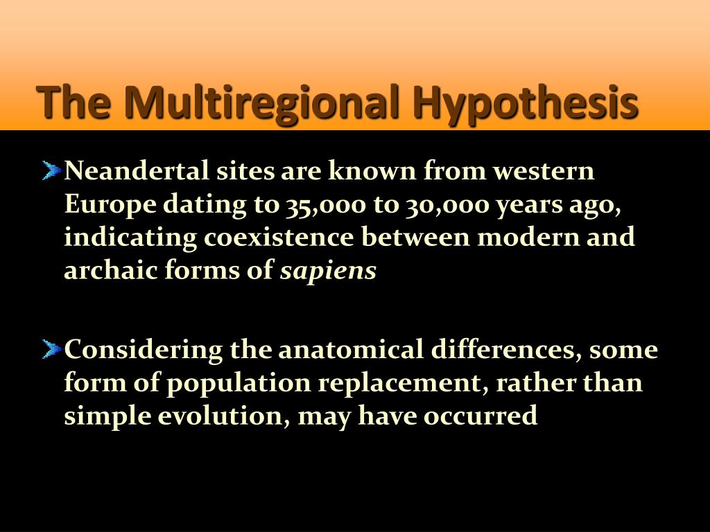 define the multiregional hypothesis