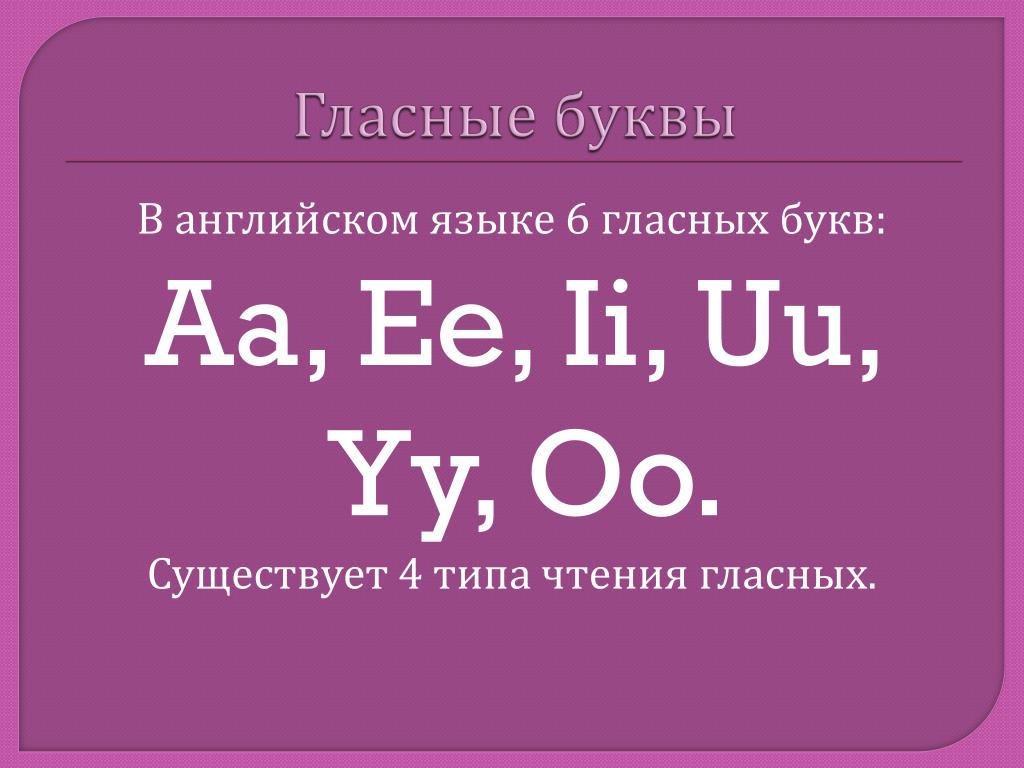 Согласные и гласные в английском языке таблица