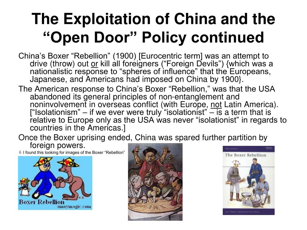 Ppt The Exploitation Of China And The Open Door Policy