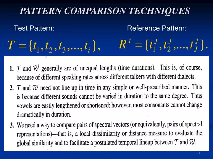 pattern comparison techniques n.