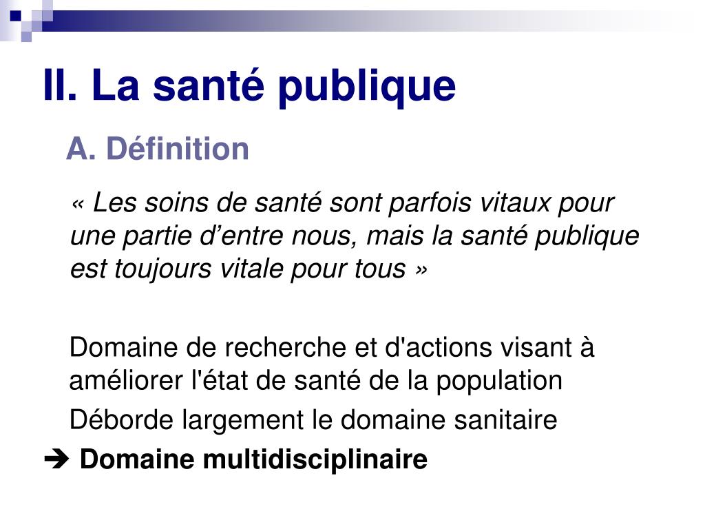 Priorite De Sante Publique Definition Oms PPT - Santé Publique : définition et concepts PowerPoint Presentation