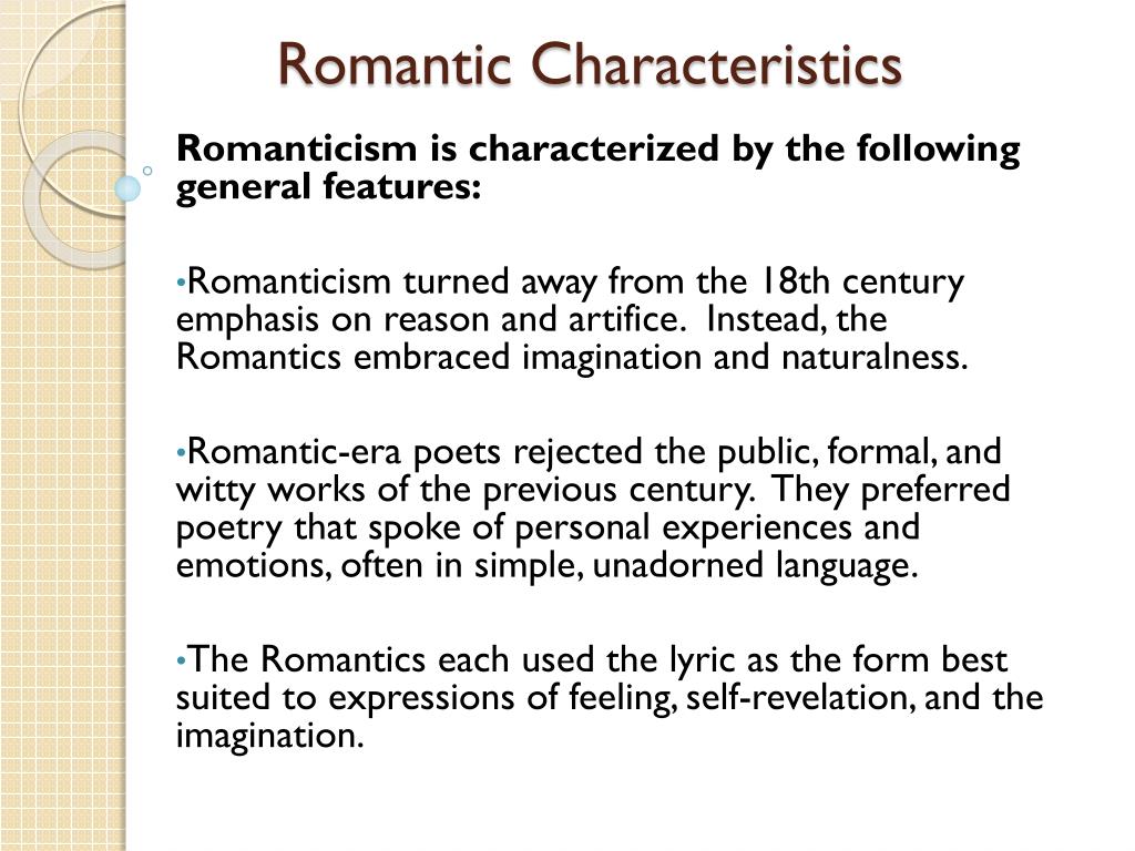 types of romantic period