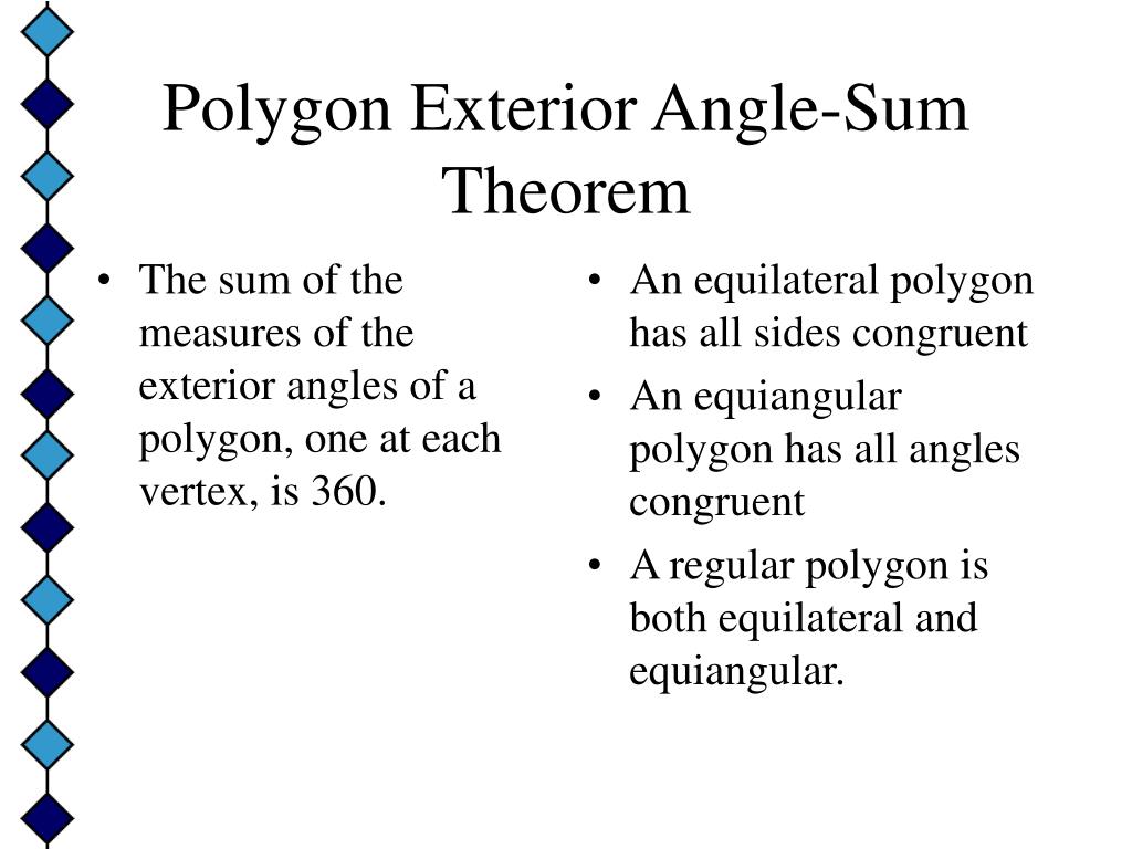Ppt 3 4 The Polygon Angle Sum Theorems Powerpoint
