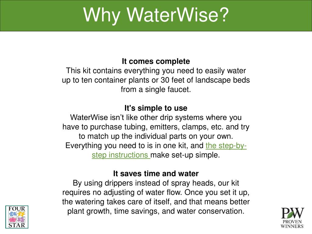 PPT - WaterWise The Easy Container Watering Kit PowerPoint Presentation ...