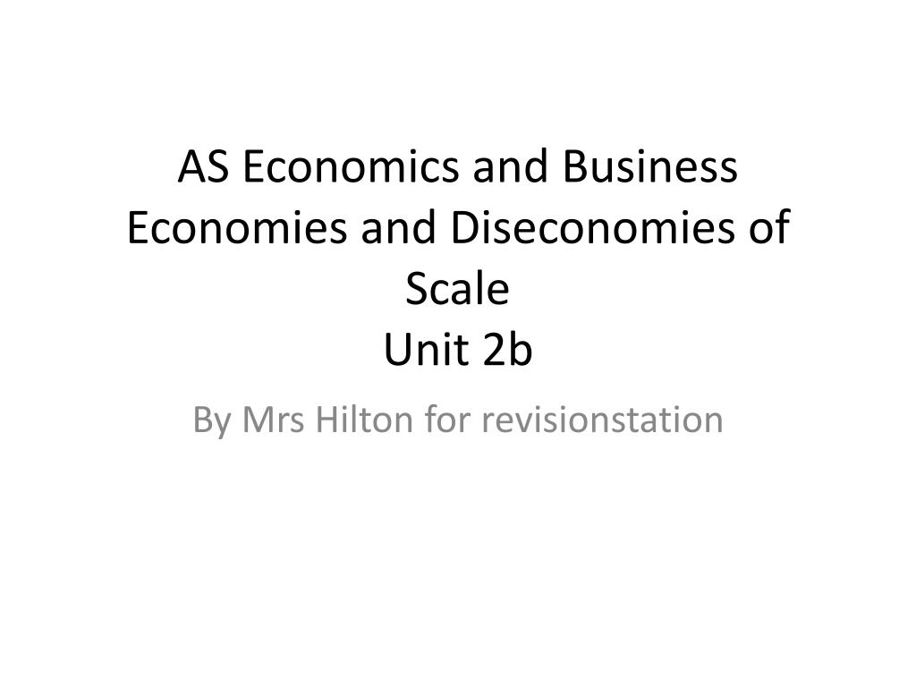 economies and diseconomies of scale definition