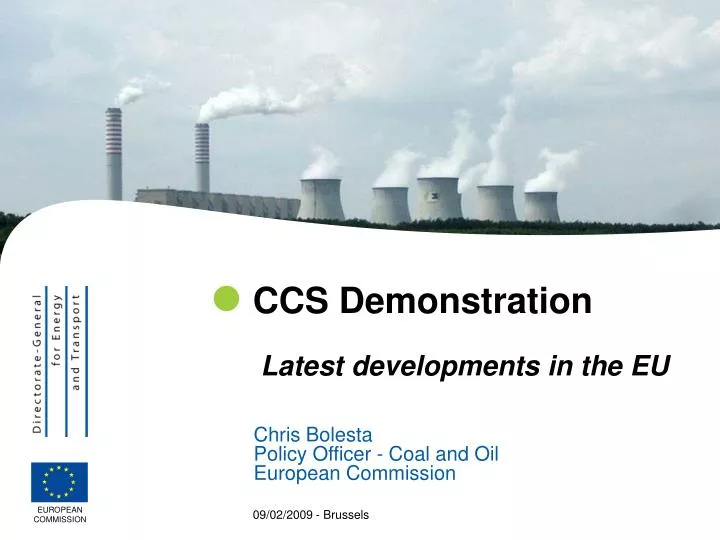 ccs demonstration latest developments in the eu n.