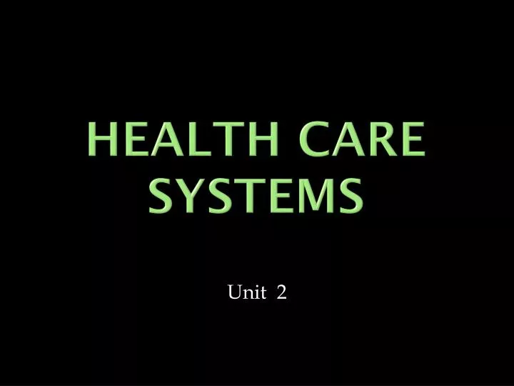 health care systems n.