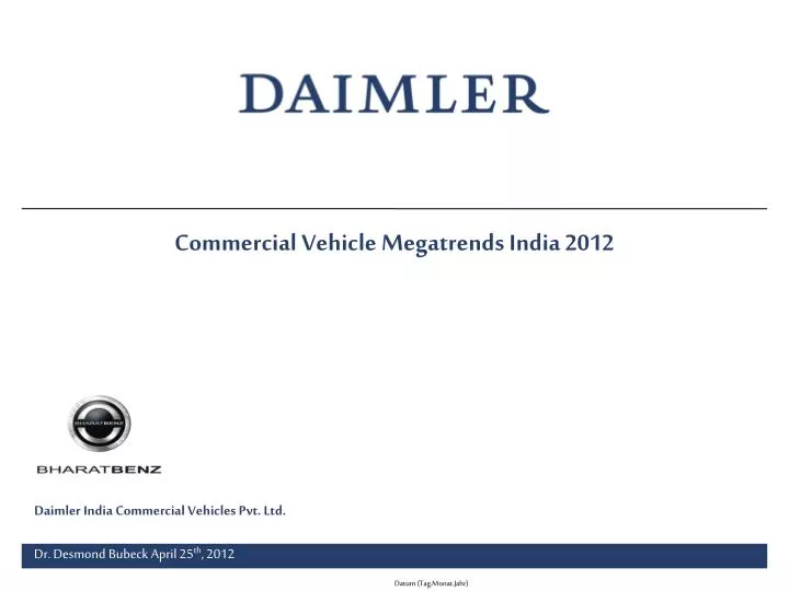 commercial vehicle megatrends india 2012 n.