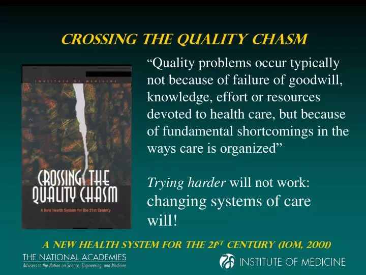 Ppt crossing the quality chasm powerpoint presentation free download