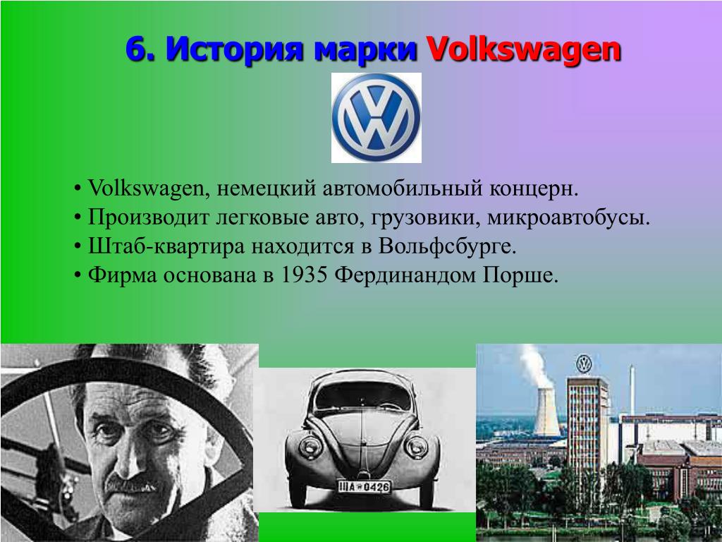 Как переводится с немецкого фольксваген. Фирма основана. Штаб квартиры немецких автоконцернов на карте Германии.