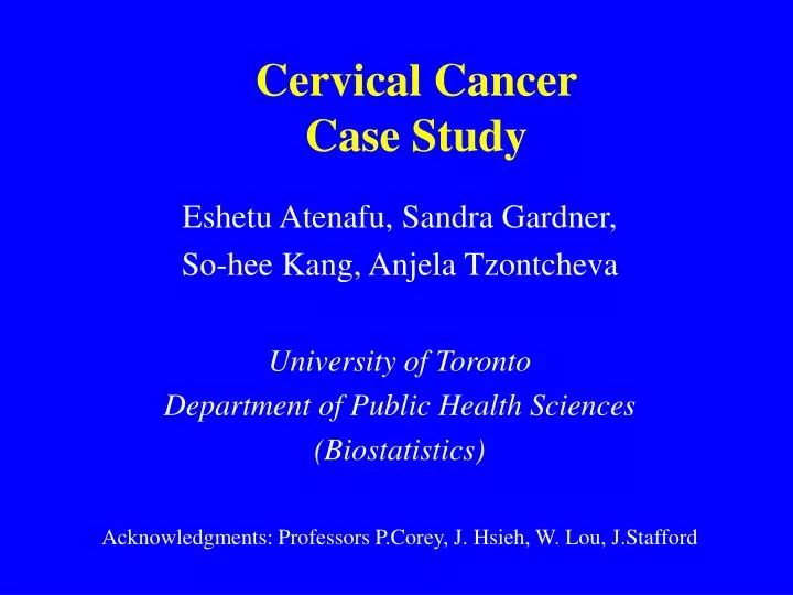 cervical cancer case study scribd