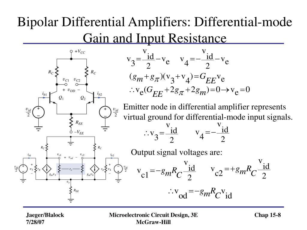 PPT Chapter 15 Differential Amplifiers and Operational Amplifier