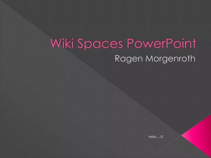 wiki spaces powerpoint n.