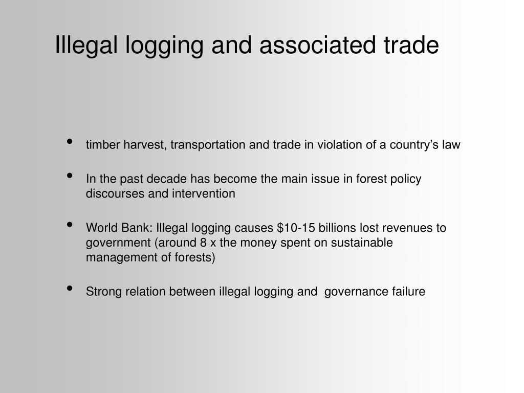 Ppt Tackling Illegal Logging And Associated Trade Lessons Learned For Redd Design And 