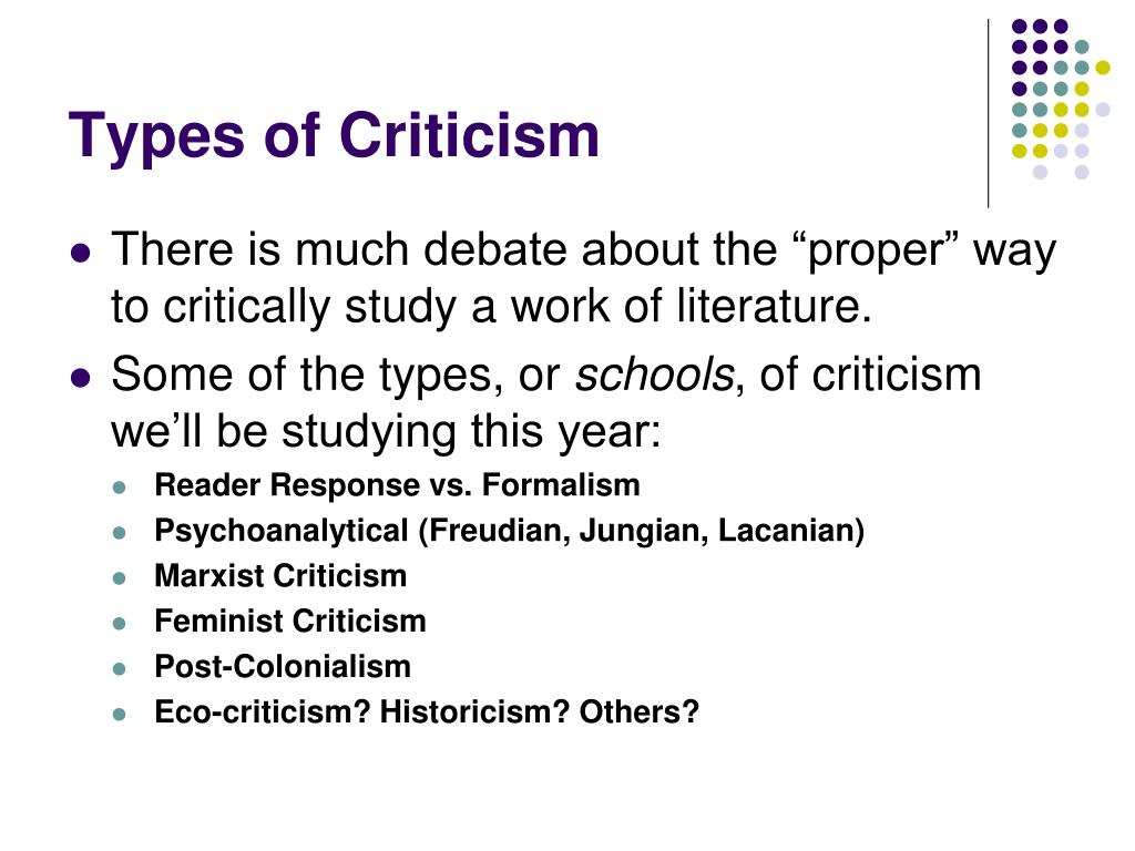 essay on types of criticism