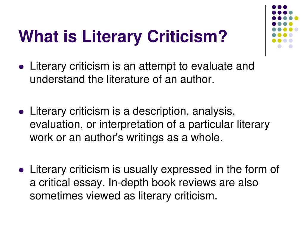 in literary criticism definition