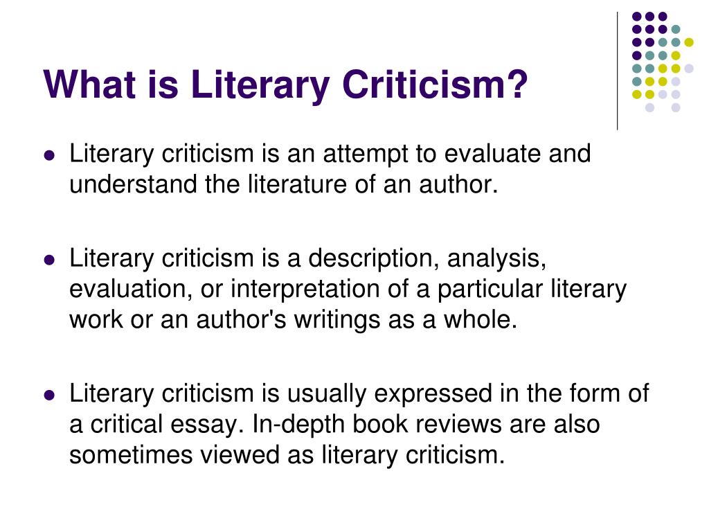 literary criticism presentation