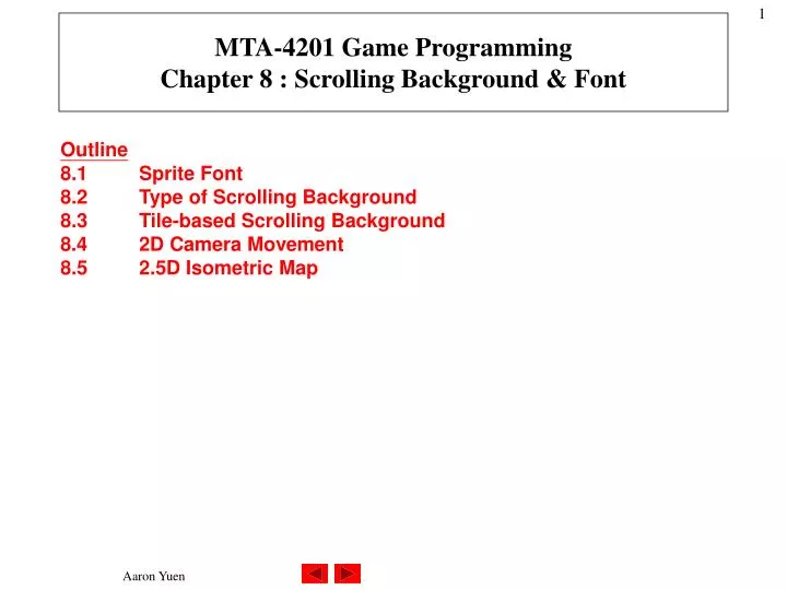 ppt outline 8 1 sprite font 8 2 type of scrolling background 8 3 scroll background for powerpoint