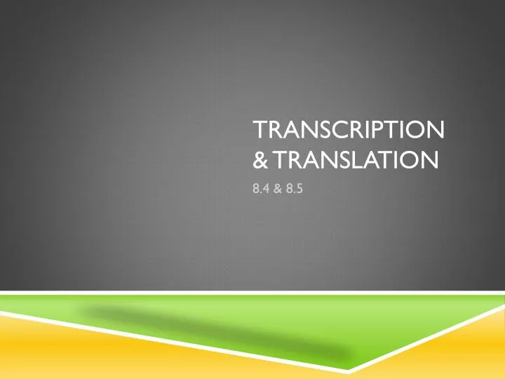 Ppt Transcription Translation Powerpoint Presentation Free Download Id