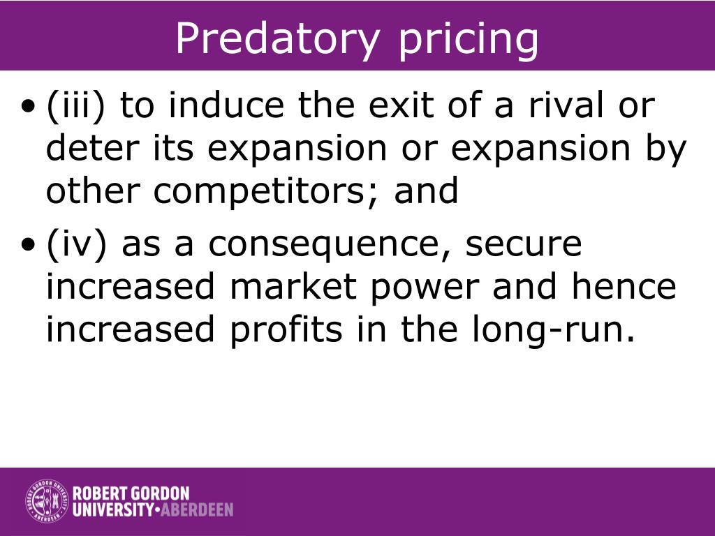 predatory pricing deutsch predatory pricing deutsch
