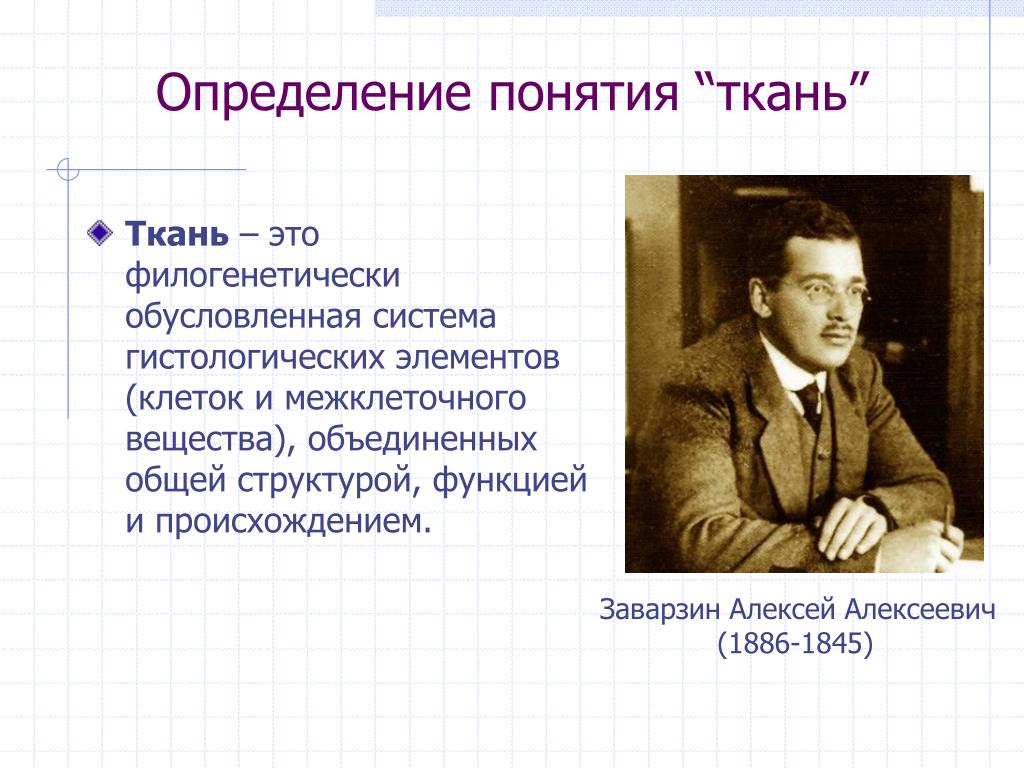 Дайте понятие ткани. Алексея Алексеевича Заварзин теория. Определение понятия ткань. Определение понятния "ткань".