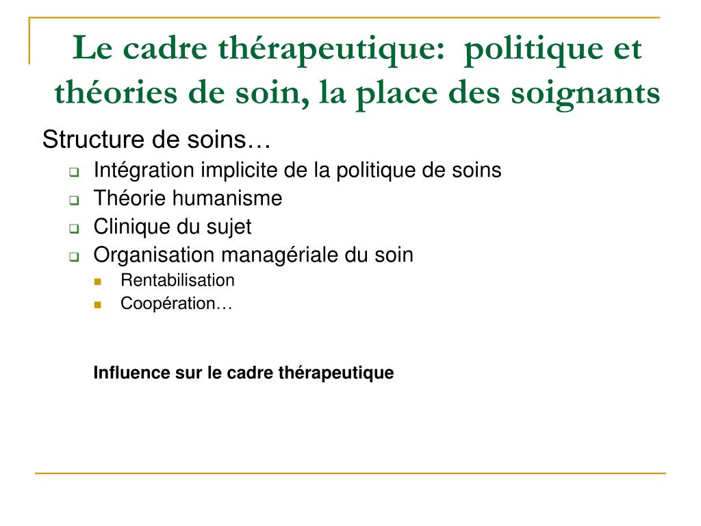 PPT - Cadre thérapeutique, isolement et contention PowerPoint ...