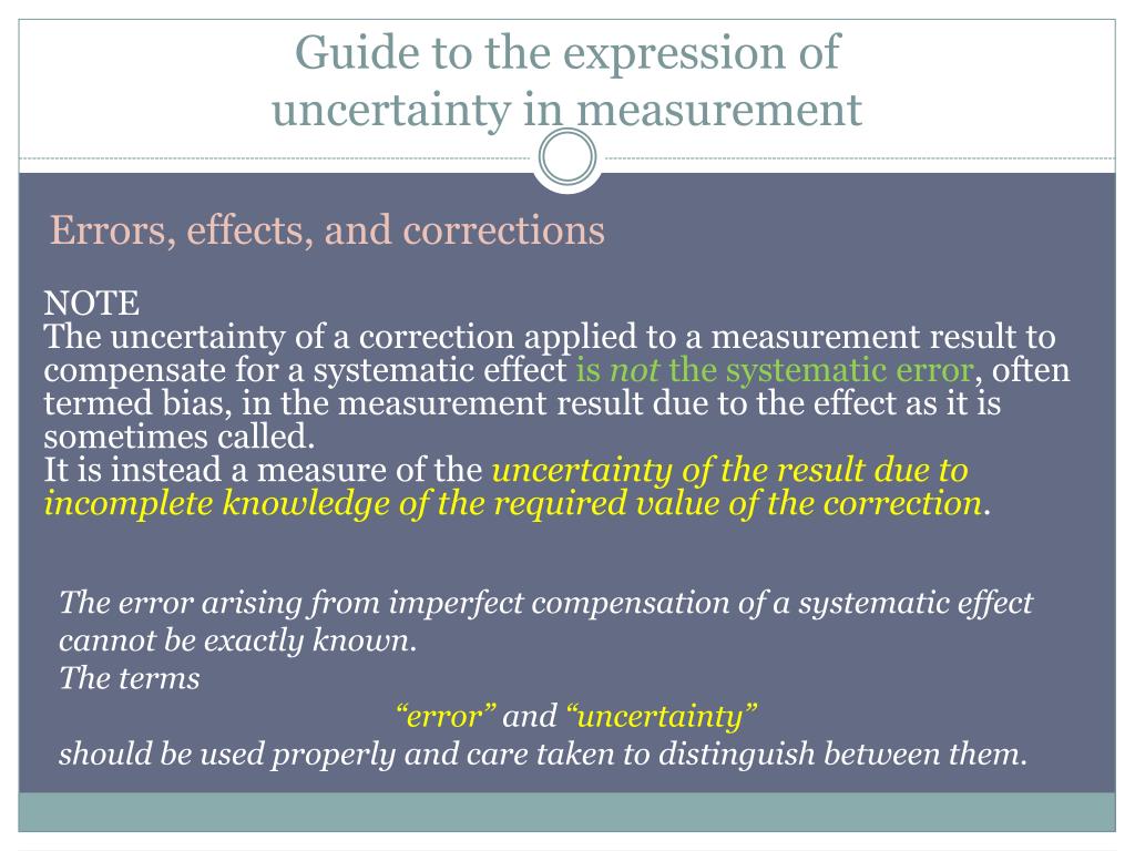 PPT - Guide to the expression of uncertainty in measurement PowerPoint