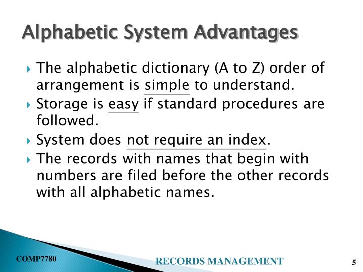 alphabetic understanding