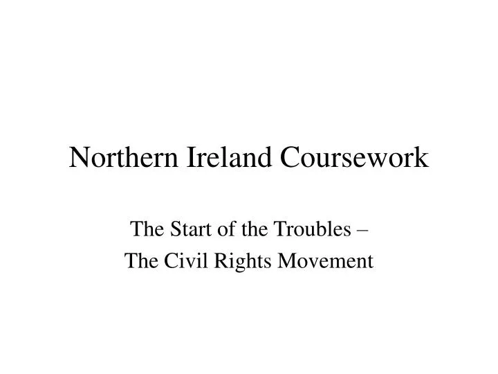 northern ireland coursework n.