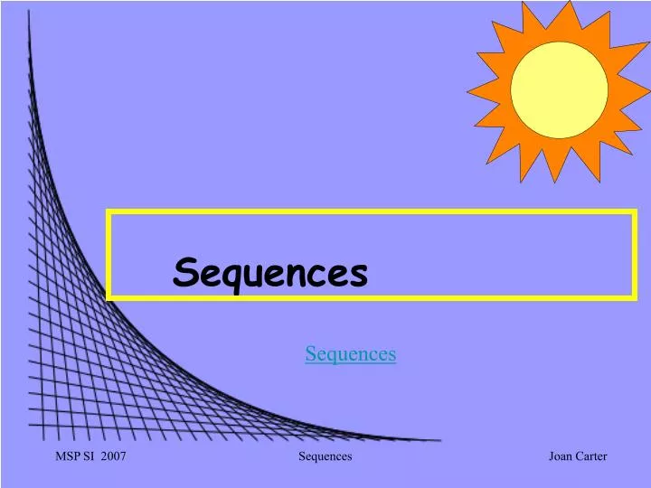 PPT - Sequences PowerPoint Presentation, free download - ID:6066381