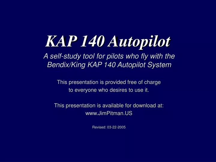 kap 140 autopilot n.
