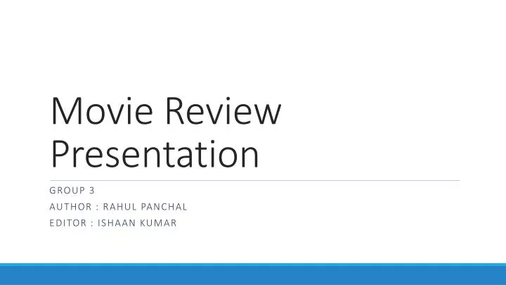 movie review presentation n.