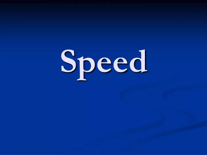 speed n.